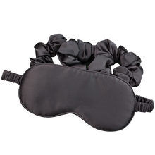 Load image into Gallery viewer, Mulberry Silk Eye Mask Sleep Mask Set With Silk Scrunchies Slate